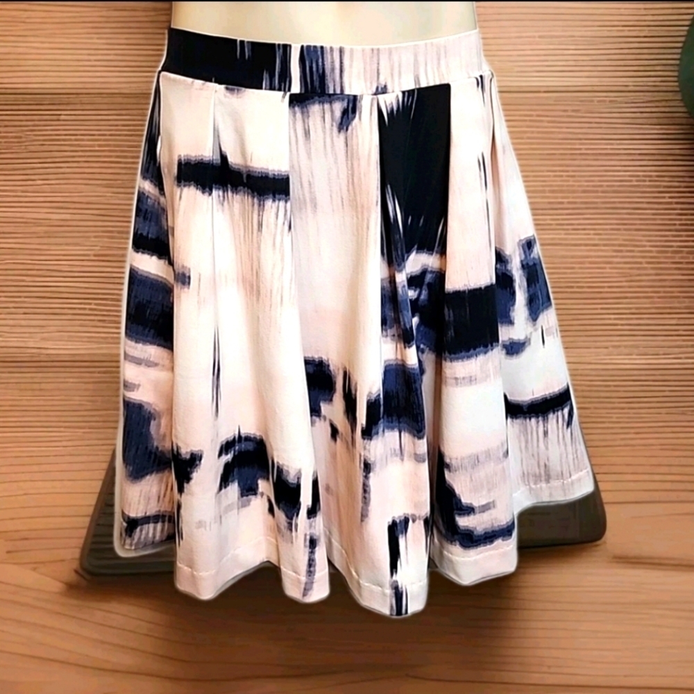 Cynthia Rowley Small Pink Grey Tie Dye Flared Skirt - Picture 2 of 4